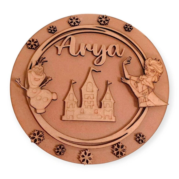 Frozen Theme Kid's Room Name Board 