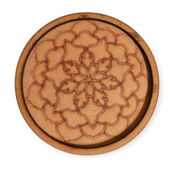 Pre Marked Coaster Round For Resin 2