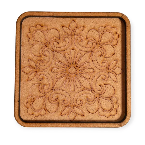 Pre Marked Coaster Square For Resin
