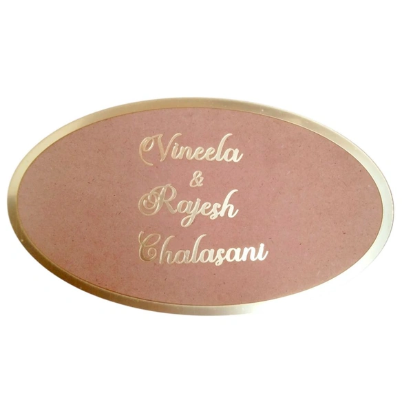 Oval Name Board With Golden Ring With Names