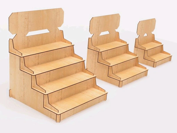 Display Stand Set Of 3 With Branding Area