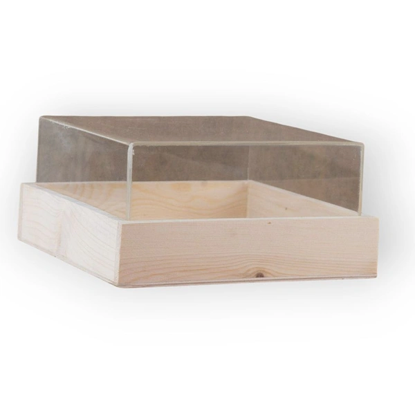 Pinewood Acrylic Wedding Invitation/ display Box