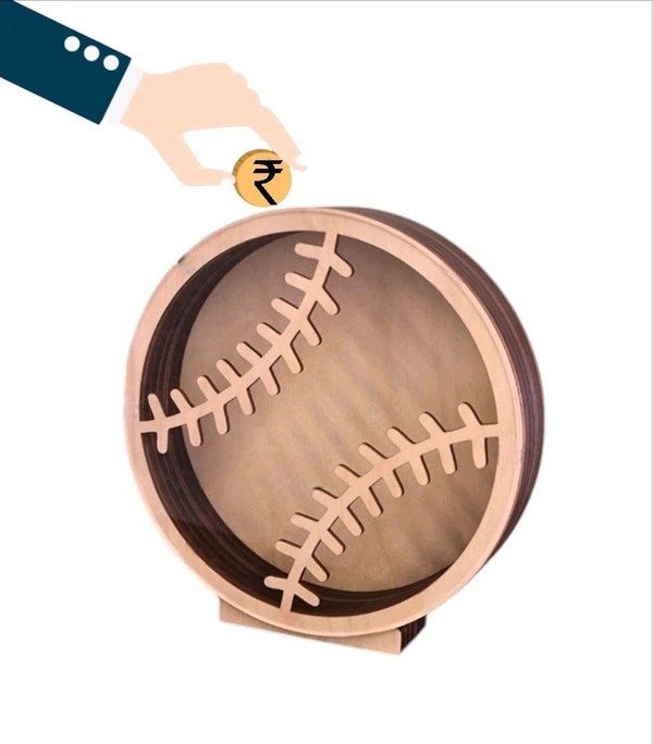 Self Standing Piggy Bank - Baseball