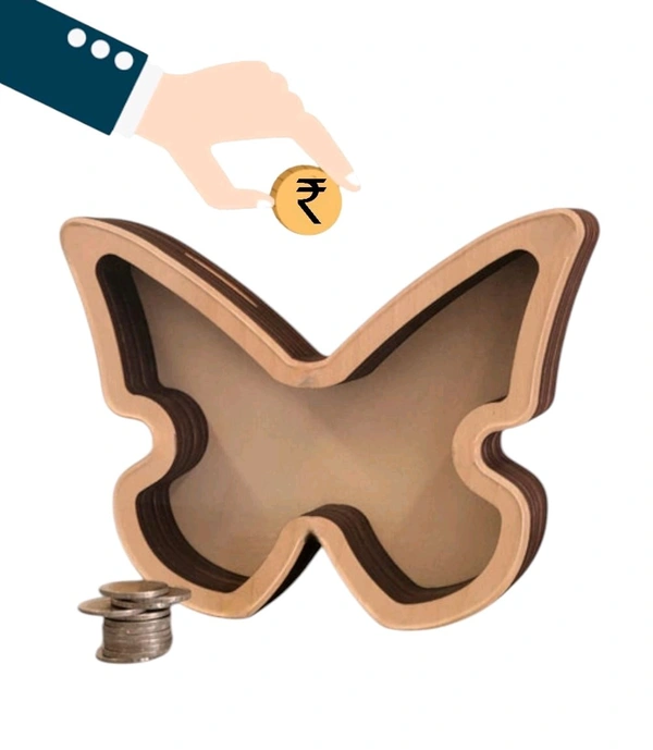 Self Standing Piggy Bank - Butterfly