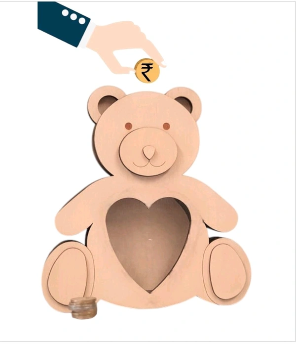 Self Standing Piggy Bank - Teddy Bear