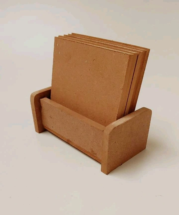 Coaster Set With Box Stand