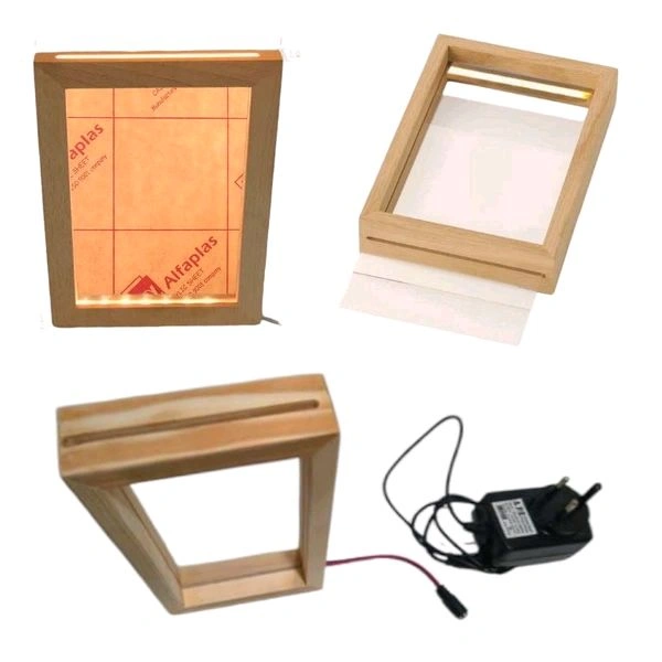 Pinewood LED Photo Frame