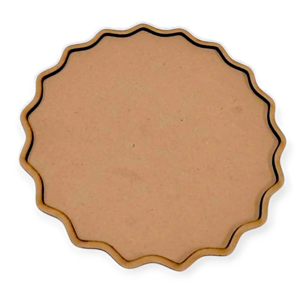 Geode Round Base With Border Resin Flower Preservation 