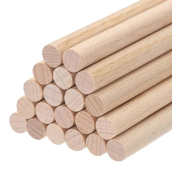 Wooden Dowel / Round Wooden Sticks - 10 inch Long