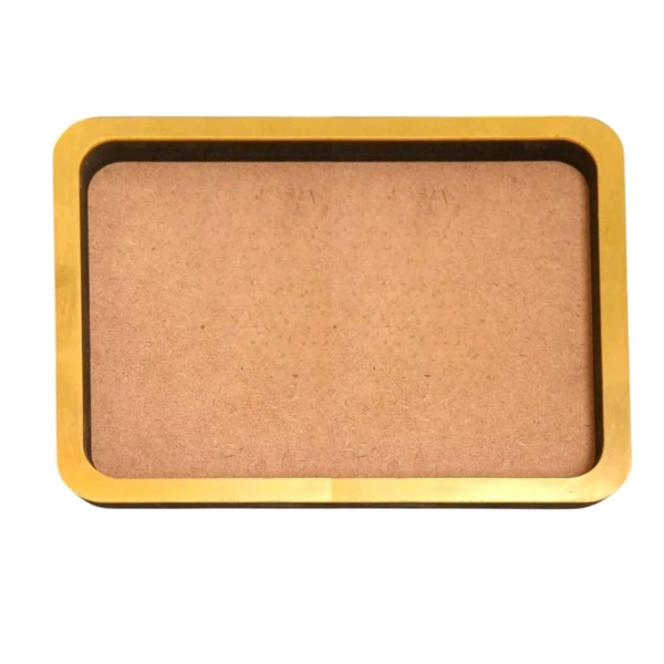 Wooden Frame For Varmala Preservation With Gold Border