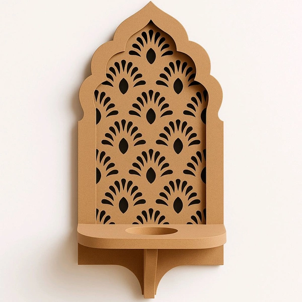 Jharokha Diya Stand / Wall Shelf Jali Pattern - 