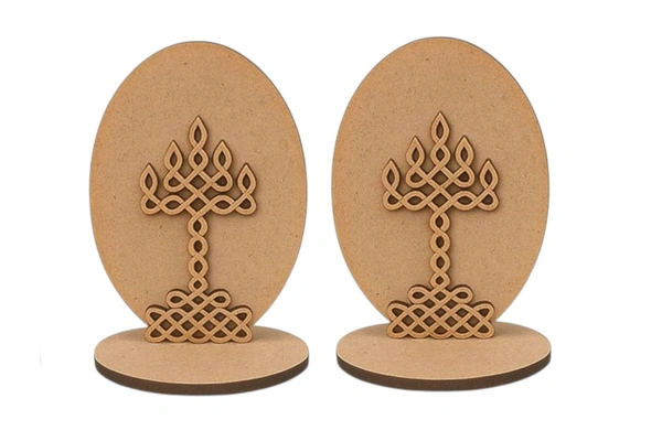 Diya Stand 7 - Diya Kolam Cutout