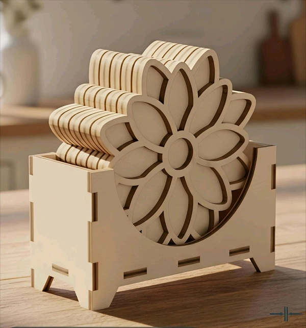 Double Layer Coaster With DIY box Stand