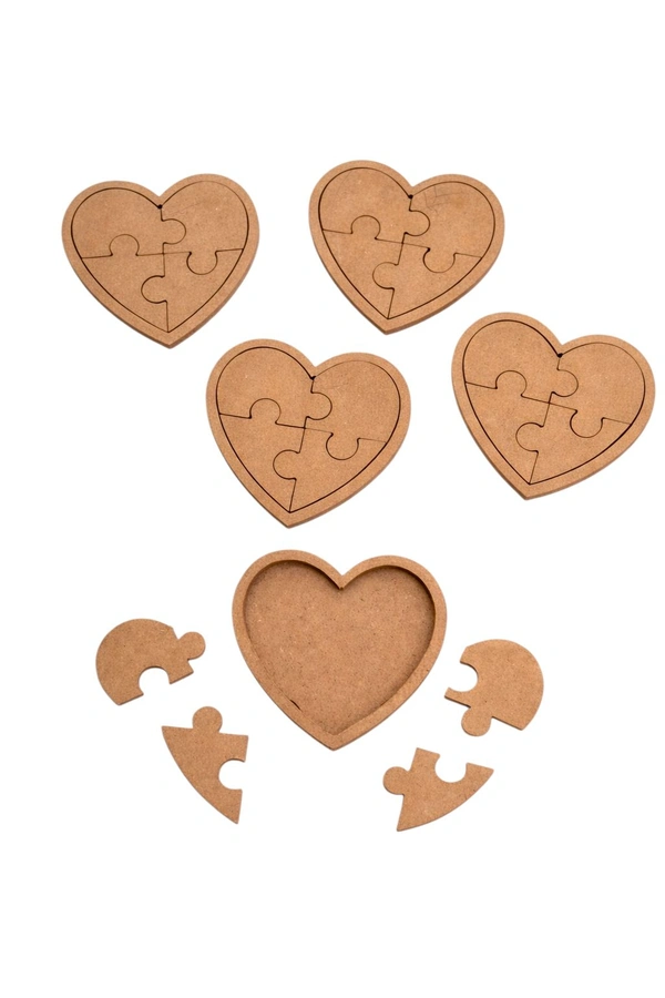 Puzzle Heart Coasters