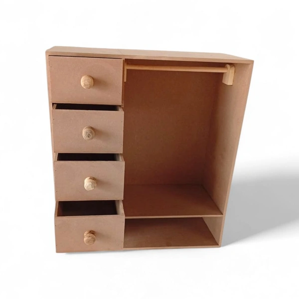 Doll House with Drawer Doll Cloth Hanger Organizer 