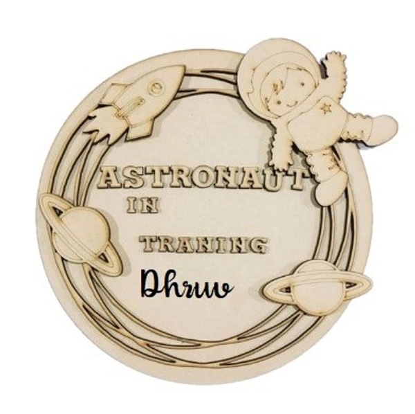 Astronaut Theme Name board
