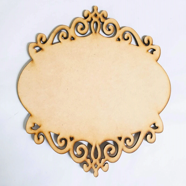 Cutwork oval name plate