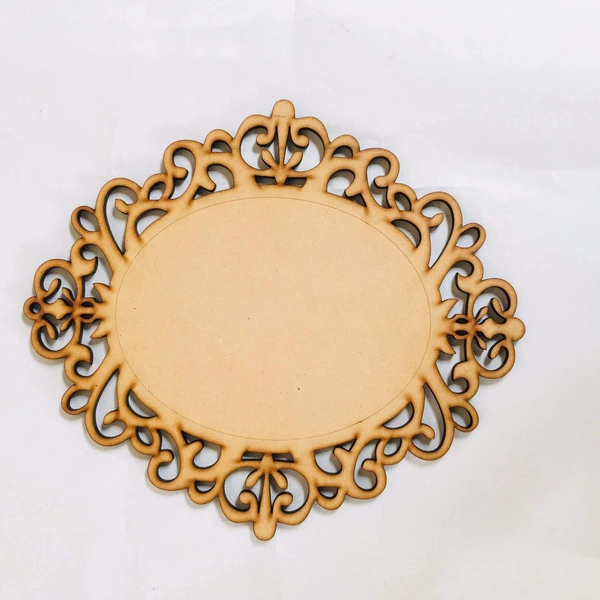 Cutwork oval name plate