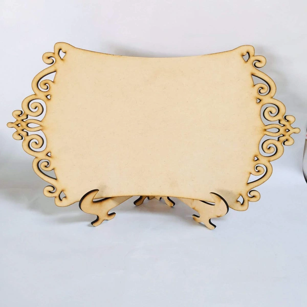 Cutwork rectangle  name plate with stand