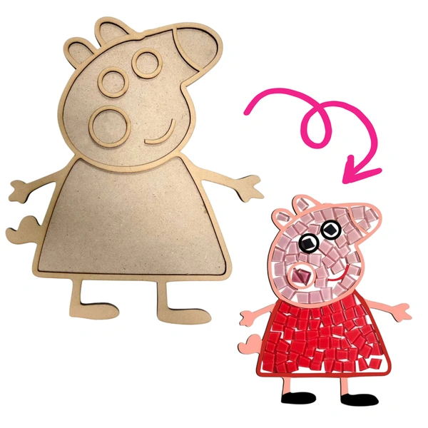 DIY PEPPA PIG -Mosaic art Base