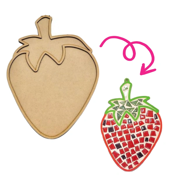 DIY Strawberry -Mosaic art Base