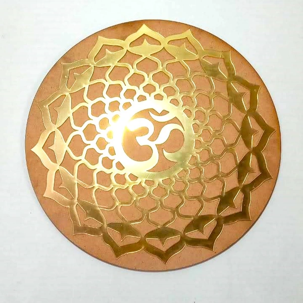 Mandala - Golden  Acrylic Om