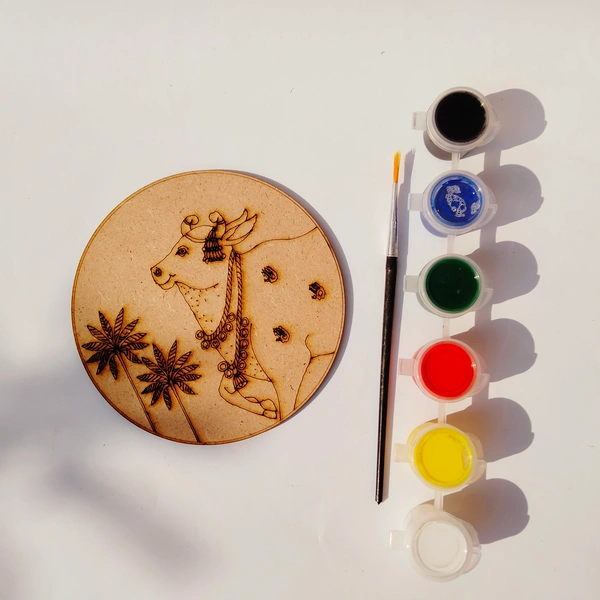 Pichwai Cow 2 - DIY Kit with tempera colours