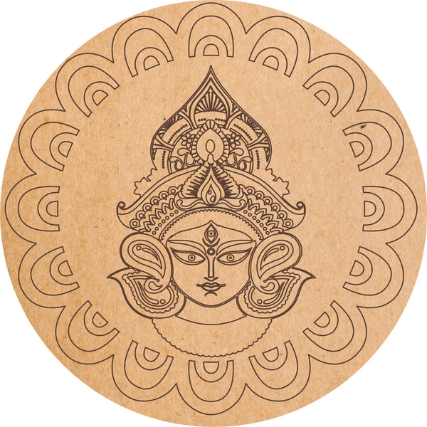 Pre-Marked Durga ma face  /Lippan base