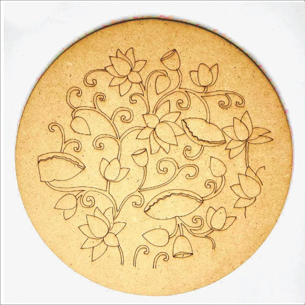 Pre-Marked Floral round base