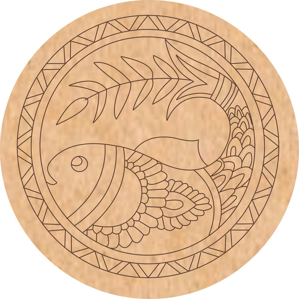 Pre-Marked Madhubani Fish