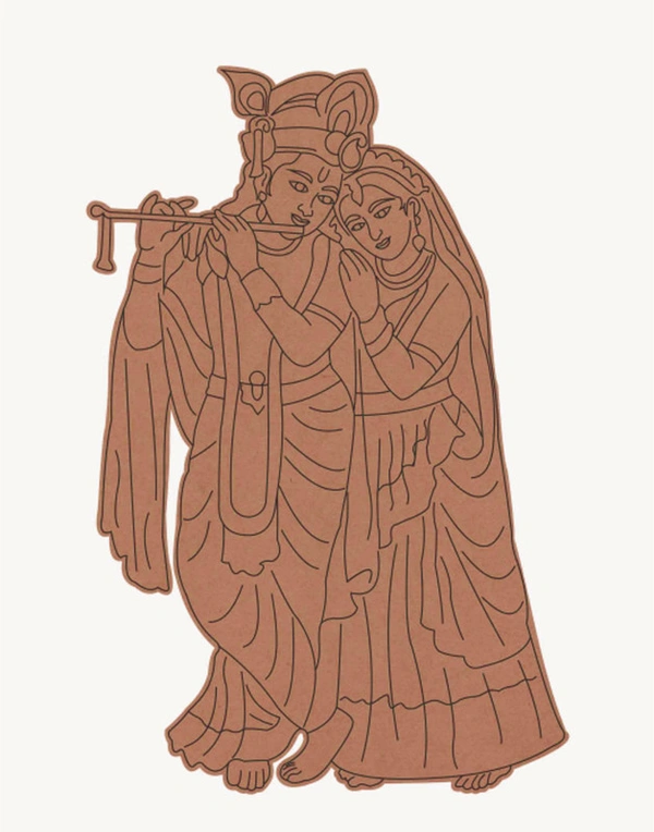 Pre-Marked Radha Krishna base /Lippan base