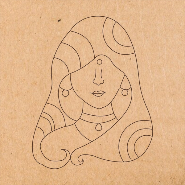 Pre-marked Rajastani lady