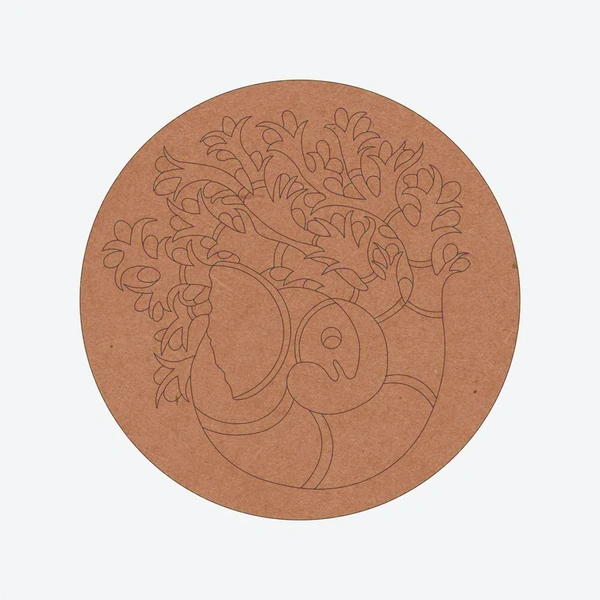 Pre-Marked Tree and fish /Lippan base