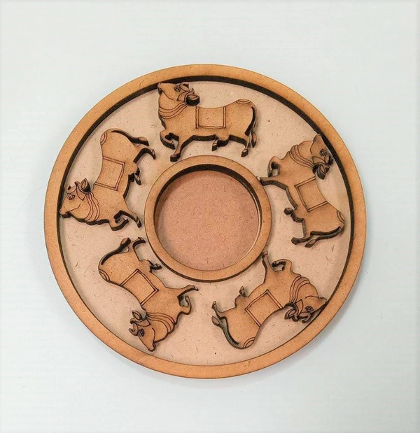 Tea Light Candle Holder - Cow