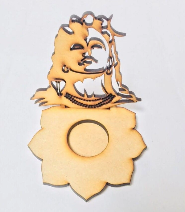 Tea Light Candle Holder - Flower & Shiva