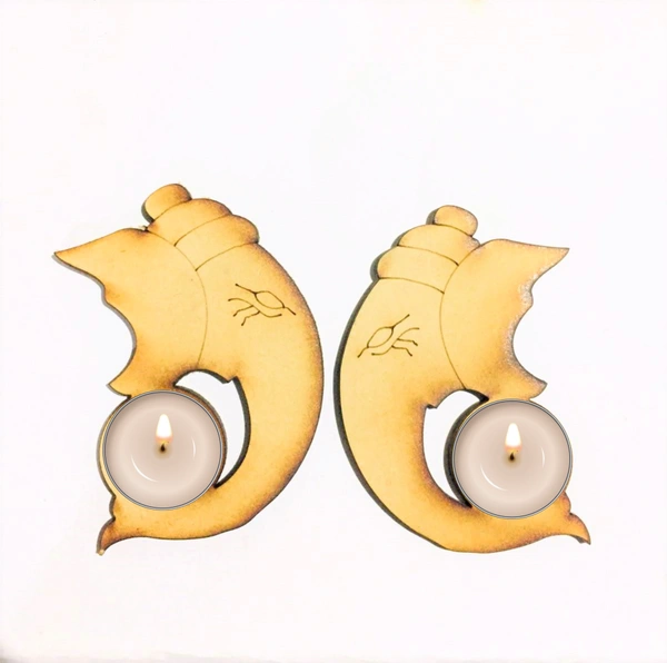 Tea Light Candle Holder -Ganesha Pair