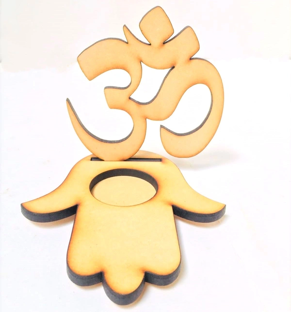 Tea Light Candle Holder - Hamsa hand & Om