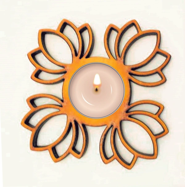 Tea Light Candle Holder - Lotus