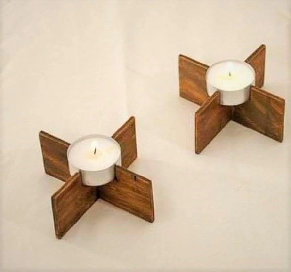 Tea Light Candle Holder - Plus  - 4pcs Set