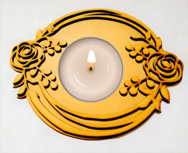 Tea Light Candle Holder -Rose