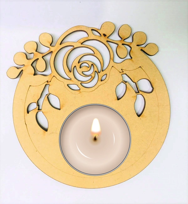 Tea Light Candle Holder - Rose