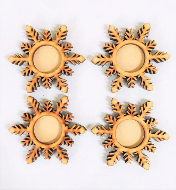 Tea Light Candle Holder - Snow flake