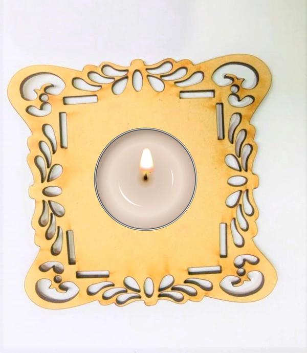 Tea Light Candle Holder - Square Laser cut