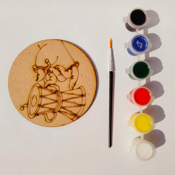 Traditional Damauru - DIY Kit with tempera colours