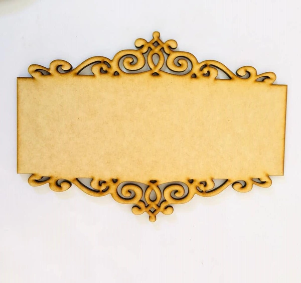 Victorian style cutwork name Plate -1