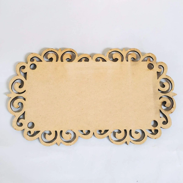 Victorian style cutwork name Plate -3