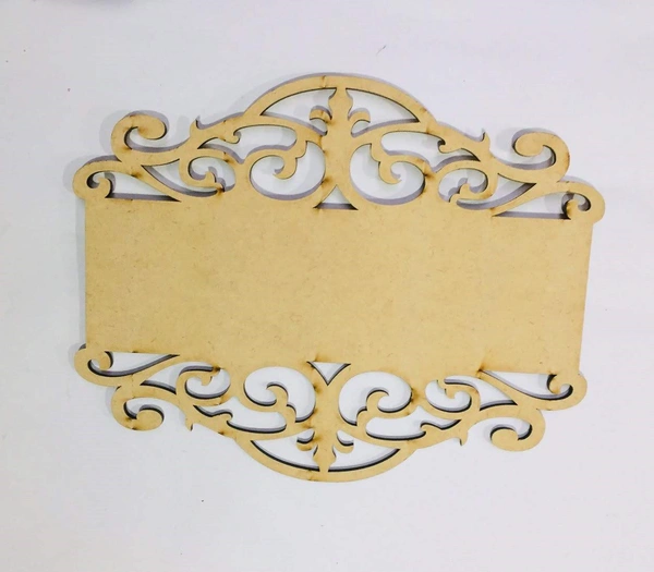 Victorian style cutwork name Plate -7