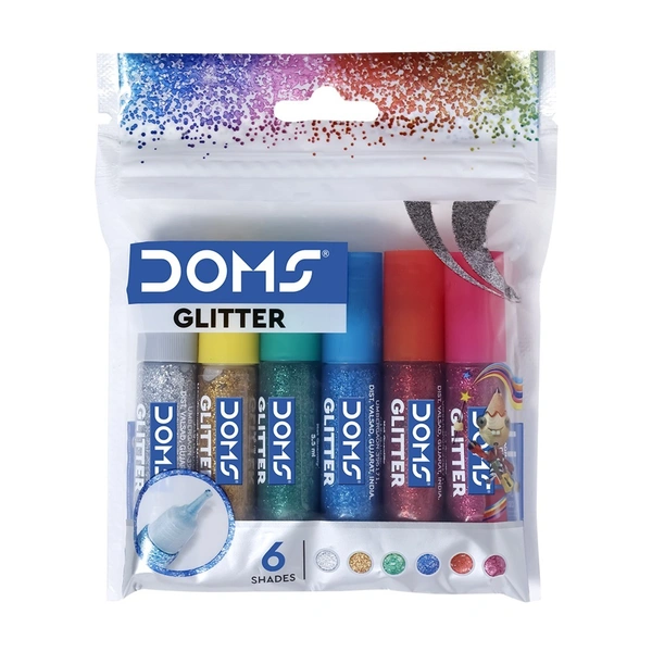 DOMS Glitter Colour 6 Shades 5.5 ML