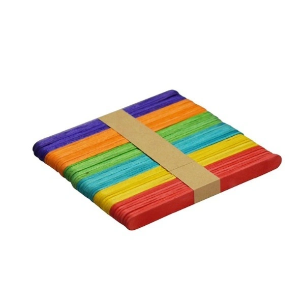 Wooden Ice Cream Sticks 50 Pcs For Diy Crafts COLOURFULY small