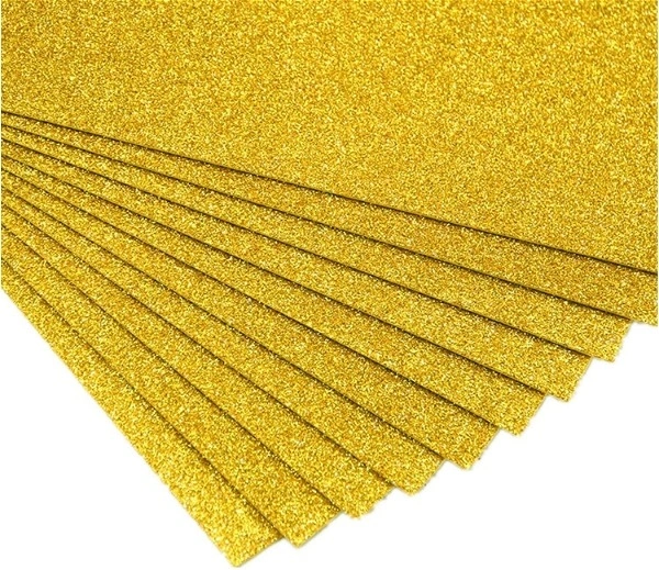 Glitter Foam Sheets A4 Golden Colour  - 1pc